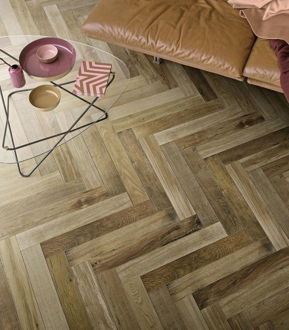 The look of wood, the resilience of porcelain.